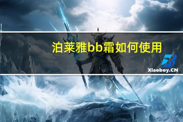 泊莱雅bb霜如何使用