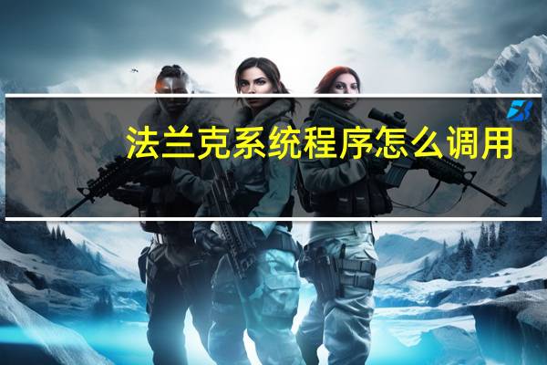 法兰克系统程序怎么调用
