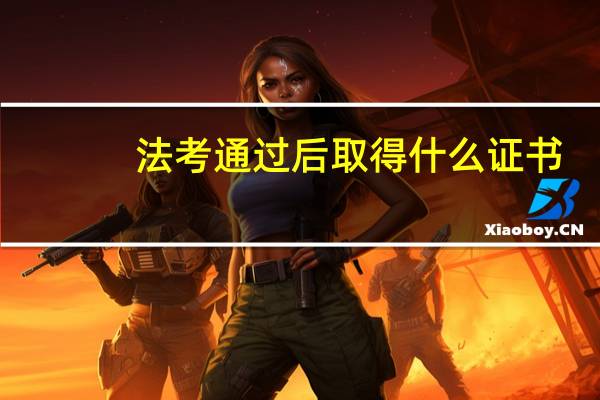 法考通过后取得什么证书