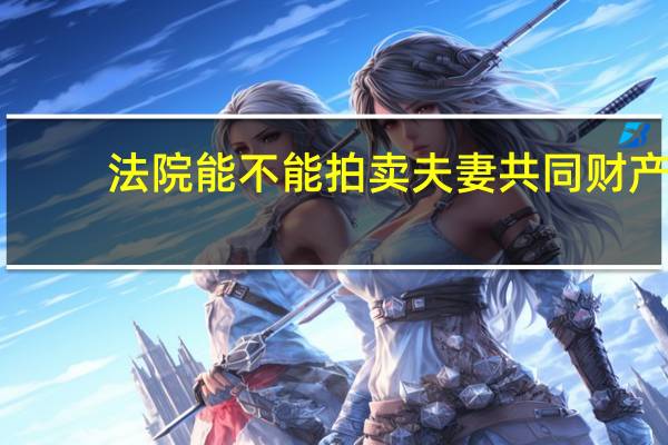 法院能不能拍卖夫妻共同财产