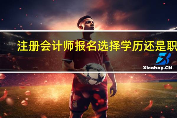 注册会计师报名选择学历还是职称