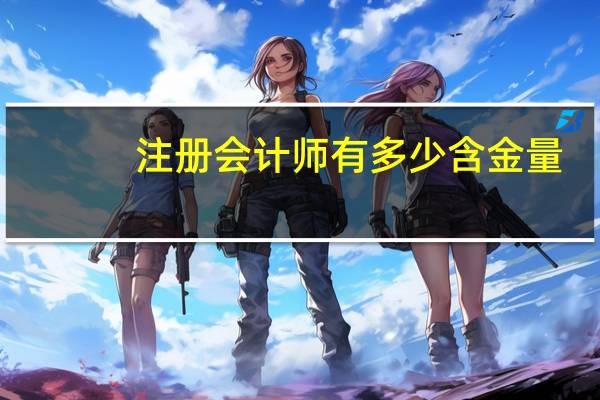 注册会计师有多少含金量