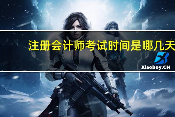 注册会计师考试时间是哪几天