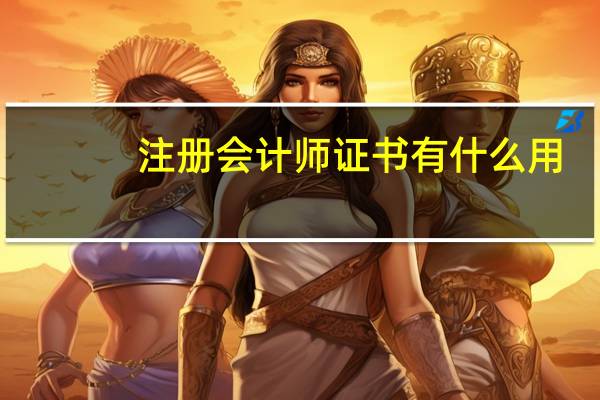 注册会计师证书有什么用