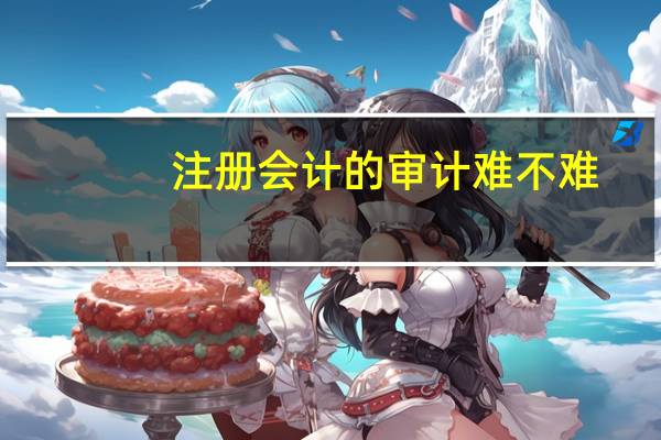 注册会计的审计难不难
