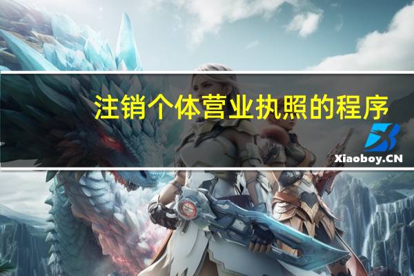 注销个体营业执照的程序
