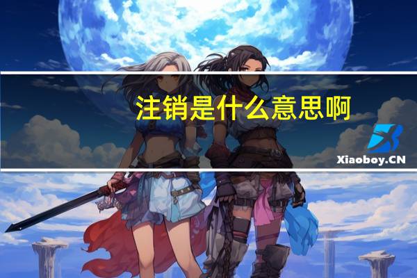 注销是什么意思啊
