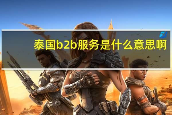 泰国b2b服务是什么意思啊