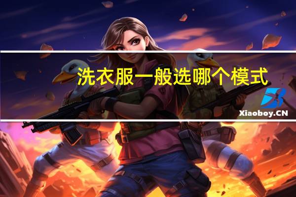 洗衣服一般选哪个模式