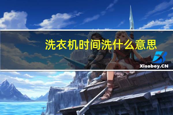 洗衣机时间洗什么意思