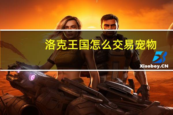 洛克王国怎么交易宠物
