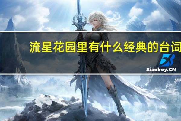 流星花园里有什么经典的台词