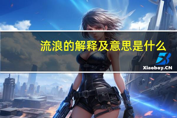 流浪的解释及意思是什么