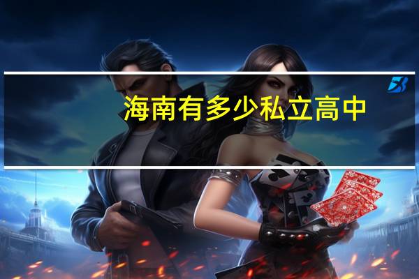 海南有多少私立高中