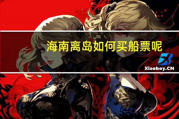 海南离岛如何买船票呢