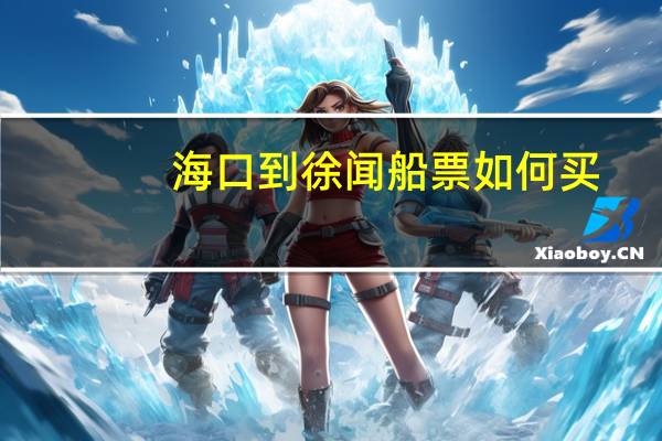 海口到徐闻船票如何买