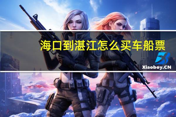 海口到湛江怎么买车船票