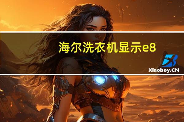 海尔洗衣机显示e8