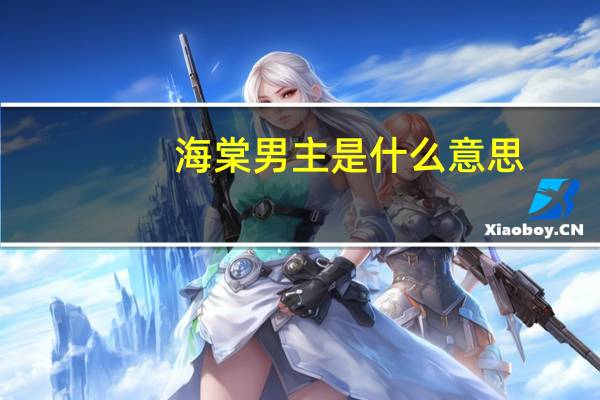 海棠男主是什么意思