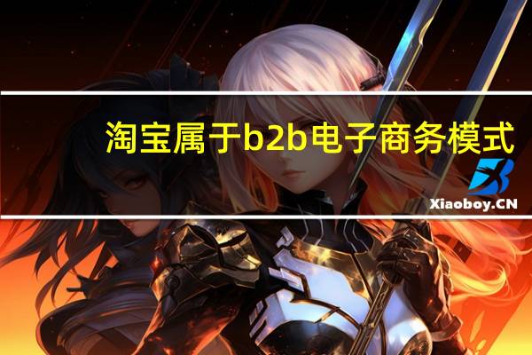淘宝属于b2b电子商务模式