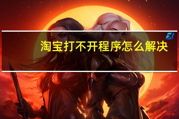 淘宝打不开程序怎么解决