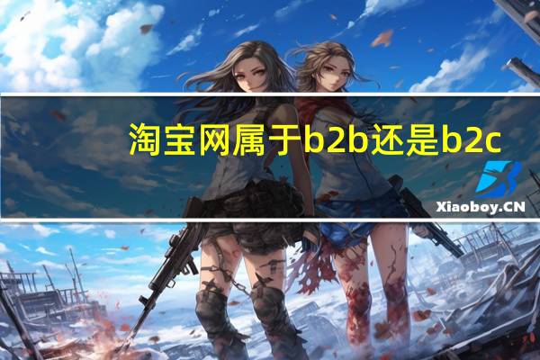 淘宝网属于b2b还是b2c