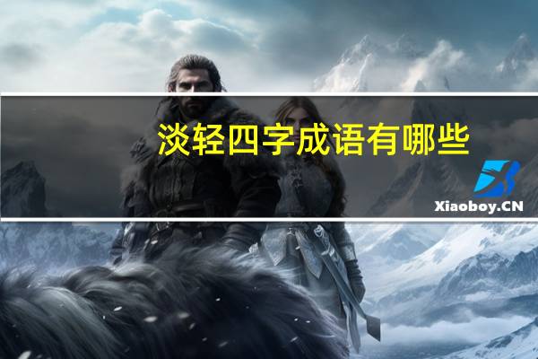 淡轻四字成语有哪些