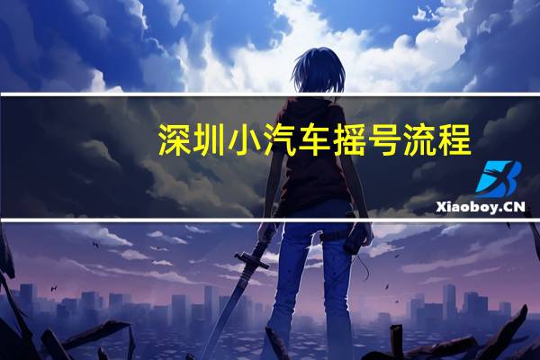 深圳小汽车摇号流程