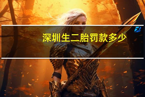 深圳生二胎罚款多少