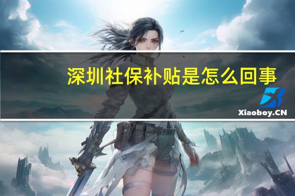 深圳社保补贴是怎么回事