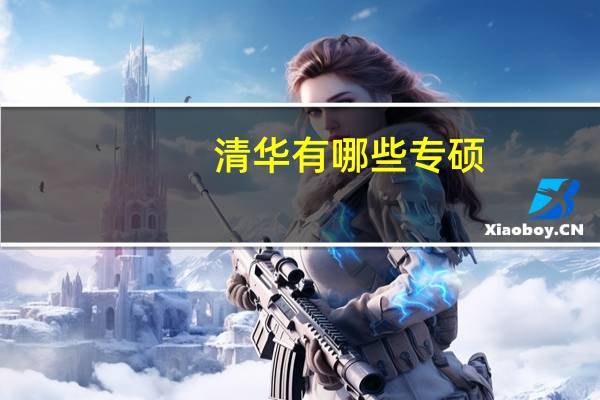 清华有哪些专硕