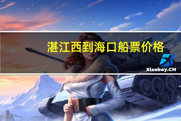 湛江西到海口船票价格