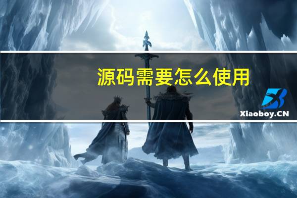 源码需要怎么使用
