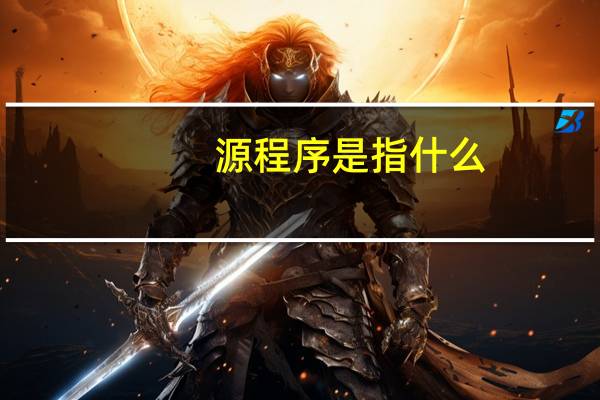 源程序是指什么
