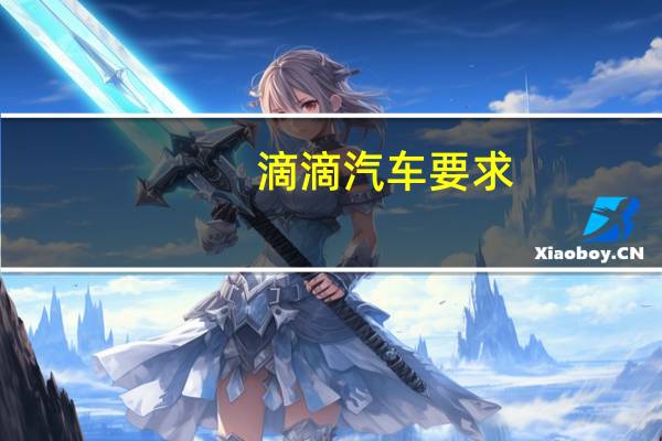 滴滴汽车要求