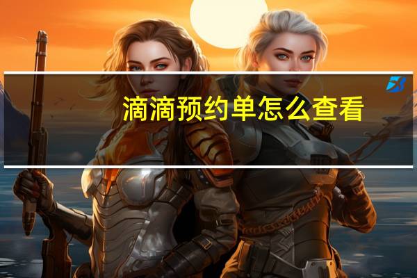 滴滴预约单怎么查看