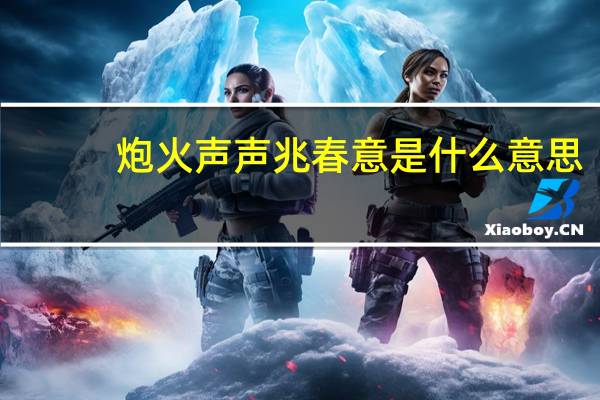 炮火声声兆春意是什么意思