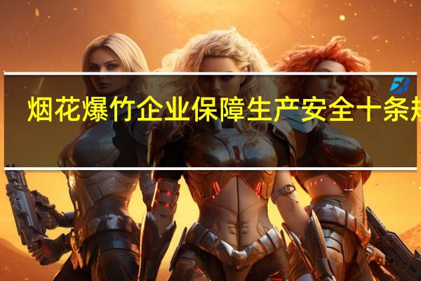 烟花爆竹企业保障生产安全十条规定