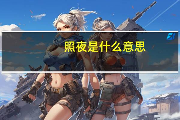 照夜是什么意思