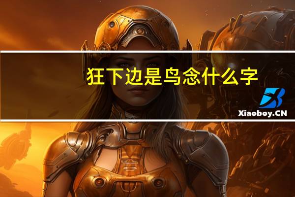 狂下边是鸟念什么字