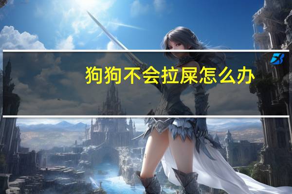 狗狗不会拉屎怎么办