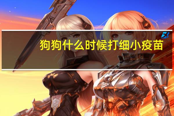狗狗什么时候打细小疫苗