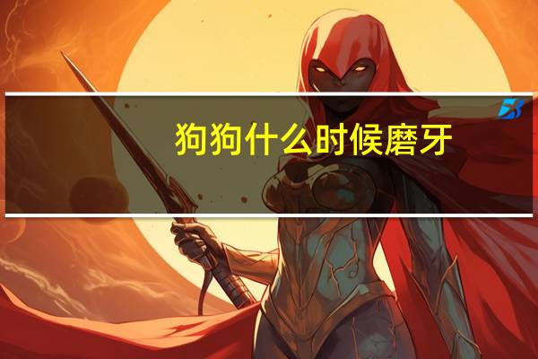 狗狗什么时候磨牙
