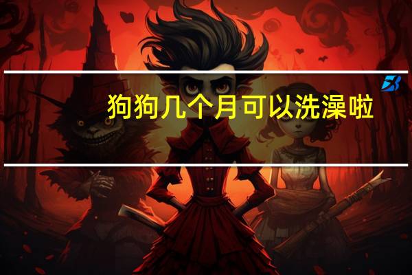 狗狗几个月可以洗澡啦