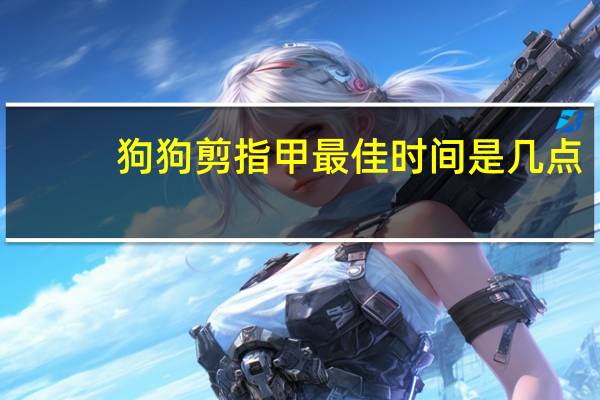 狗狗剪指甲最佳时间是几点