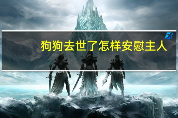 狗狗去世了怎样安慰主人