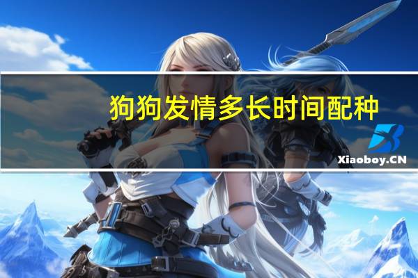 狗狗发情多长时间配种
