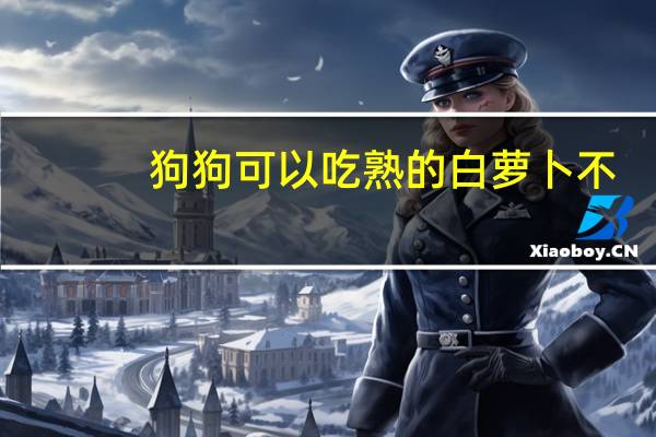 狗狗可以吃熟的白萝卜不