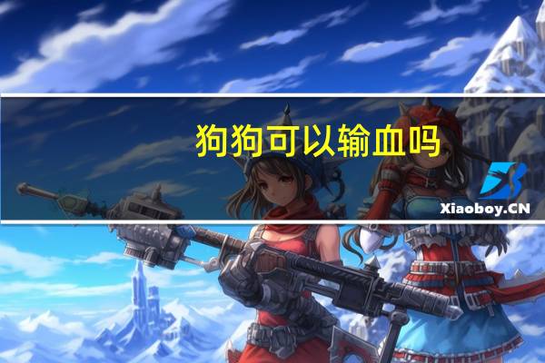 狗狗可以输血吗