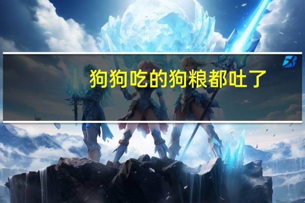 狗狗吃的狗粮都吐了
